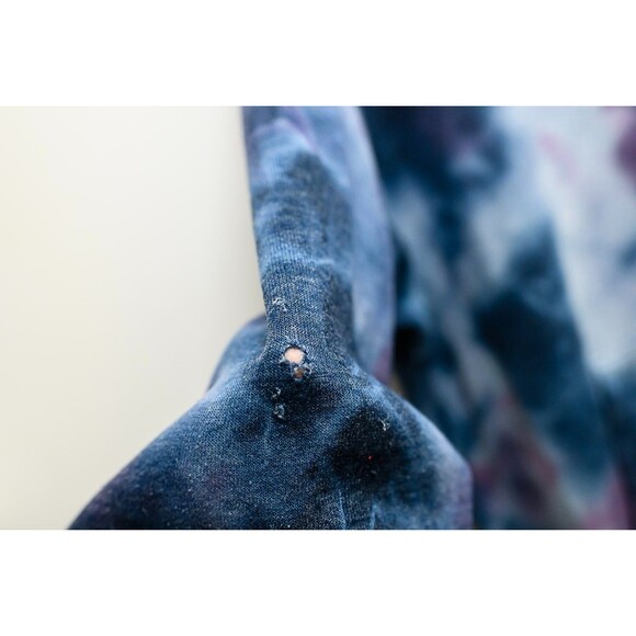 Aviator Nation Tie Dye Hoodie Hooded Sweatshirt Blue Purple Kangaroo pocket L - Picture 4 of 10